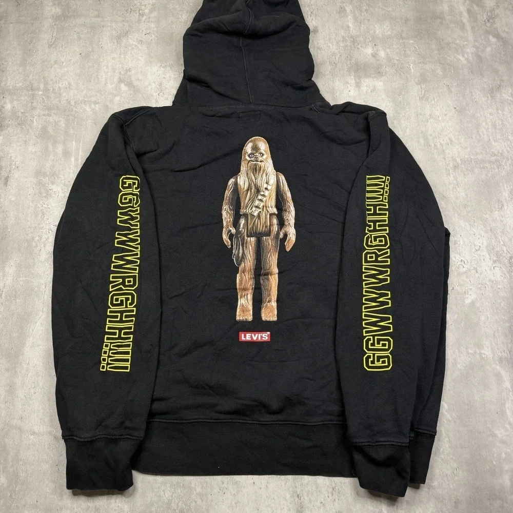 Levi's Star Wars Chewbacca Black Hoodie Sweatshirt Limited Edition Size XL